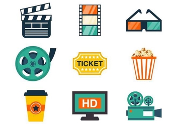Free Cinema Icons Vector - Free vector #376101
